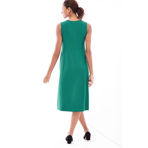 J. Jill Wearever Teal A-line Seam Detail Dress NWOT - Picture 3 of 5
